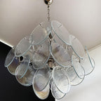 Murano Iridescent Grit Disc Chandelier 36