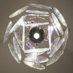 Murano Iridescent Grit Disc Chandelier 24