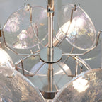 Murano Iridescent Grit Disc Chandelier 24