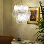 Murano Iridescent Grit Disc Chandelier 24