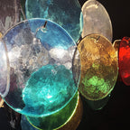 Murano Multicolored Disc Chandelier 36