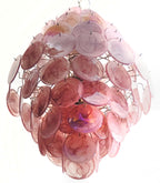 Murano Pink Disc Chandelier 87