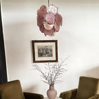 Murano Pink Disc Chandelier 24