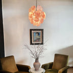 Murano Pink Disc Chandelier 24