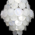 Murano White Disc Chandelier 87