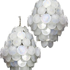 Murano White Disc Chandelier 87