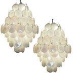 Murano White Disc Chandelier 87