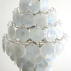 Murano White Disc Chandelier 87