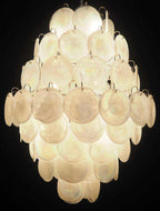 Murano White Disc Chandelier 87