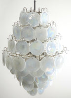 Murano White Disc Chandelier 87