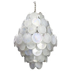 Murano White Disc Chandelier 87