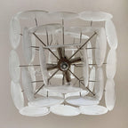 Murano White Disc Chandelier 36