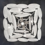 Murano White Disc Chandelier 36