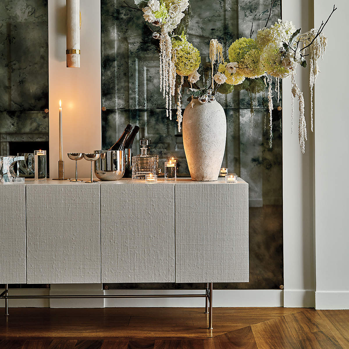 Natalia Onyx and Brass Wall Sconce
