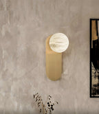 Olive Alabaster Wall Sconce