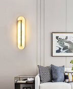 Oval Alabaster Wall Sconce