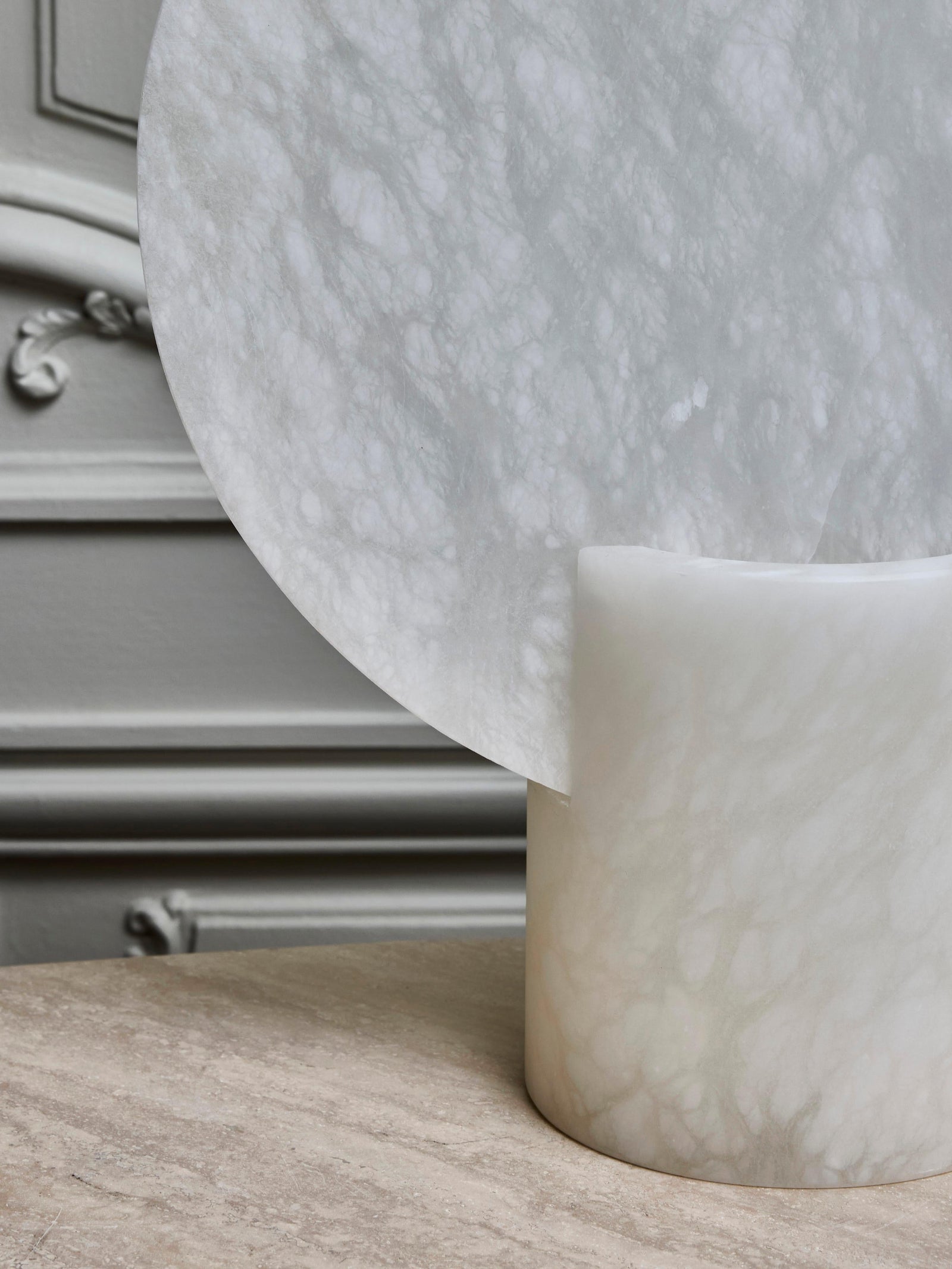 Alabaster Screen Table Lamp