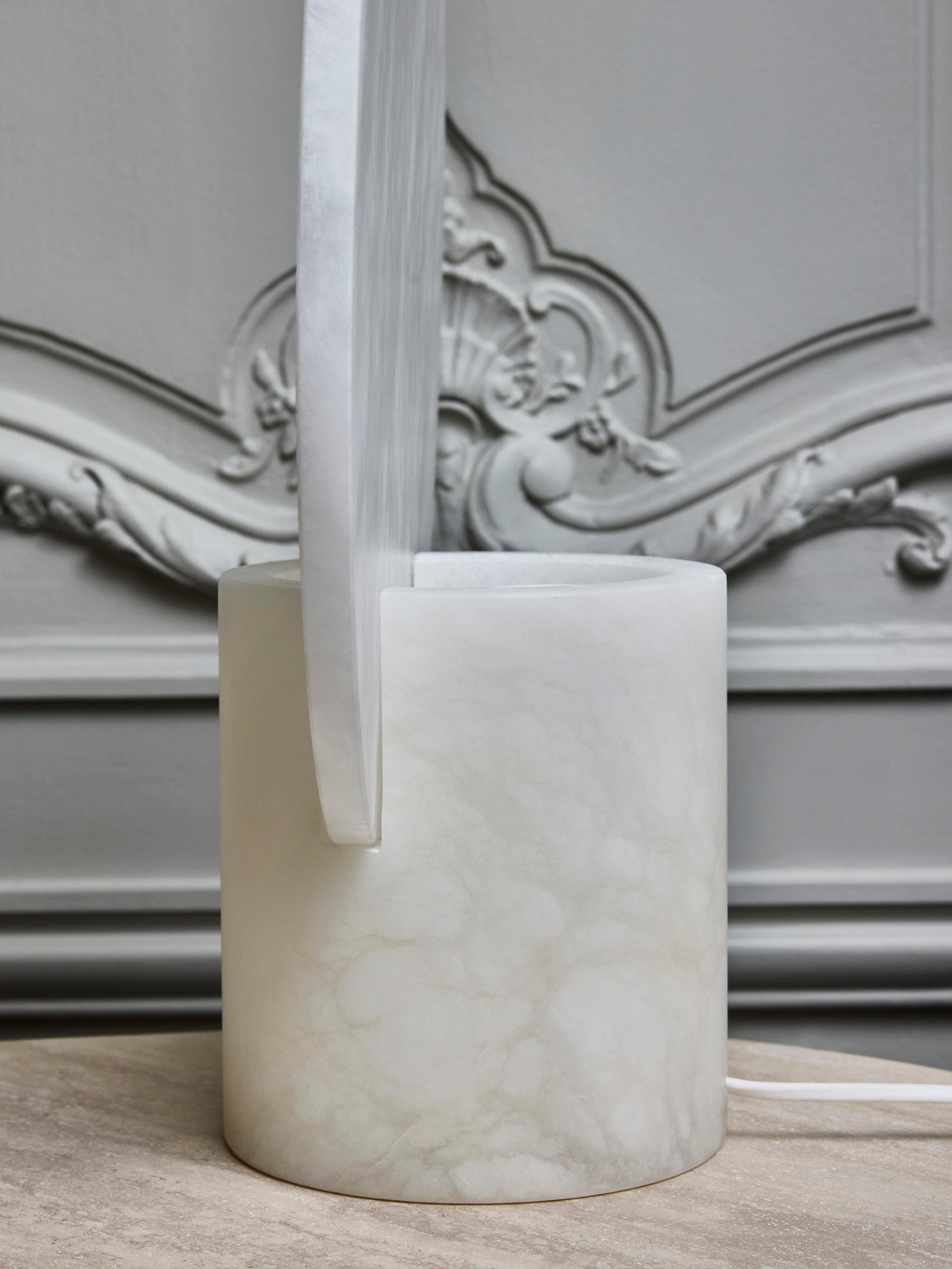Alabaster Screen Table Lamp