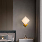 Piatt Cube Alabaster Wall Sconce