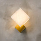Piatt Cube Alabaster Wall Sconce