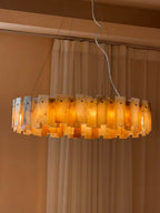 San Marco Tobacco Alabaster Chandelier