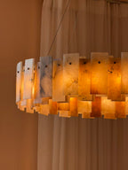 San Marco Tobacco Alabaster Chandelier