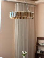 San Marco Tobacco Alabaster Chandelier