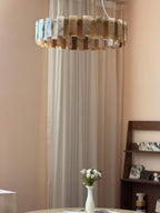 San Marco Tobacco Alabaster Chandelier