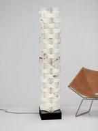 Alva Stacked Alabaster Floor Lamp