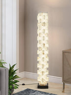 Alva Stacked Alabaster Floor Lamp