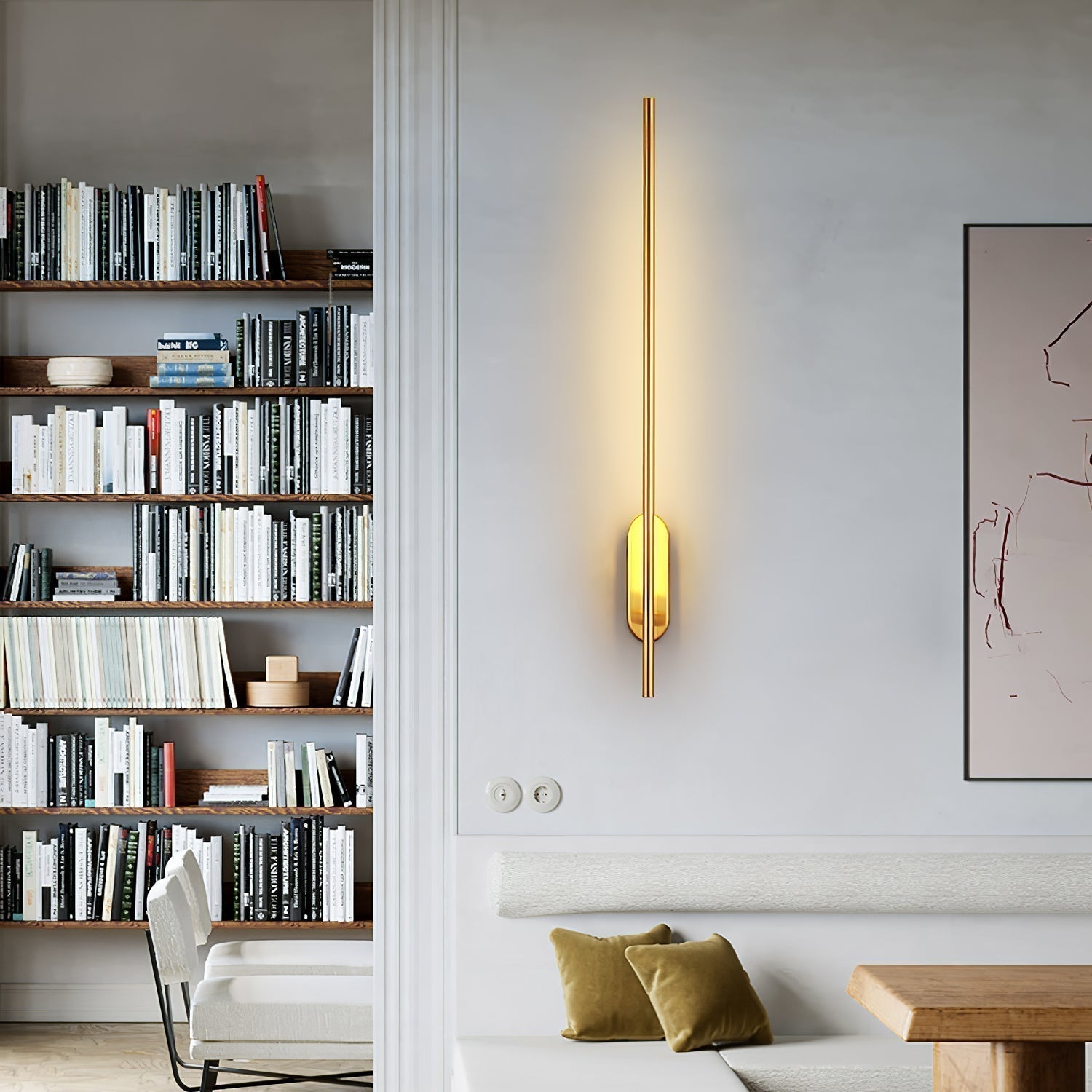 Linnen Rod Wall Sconce